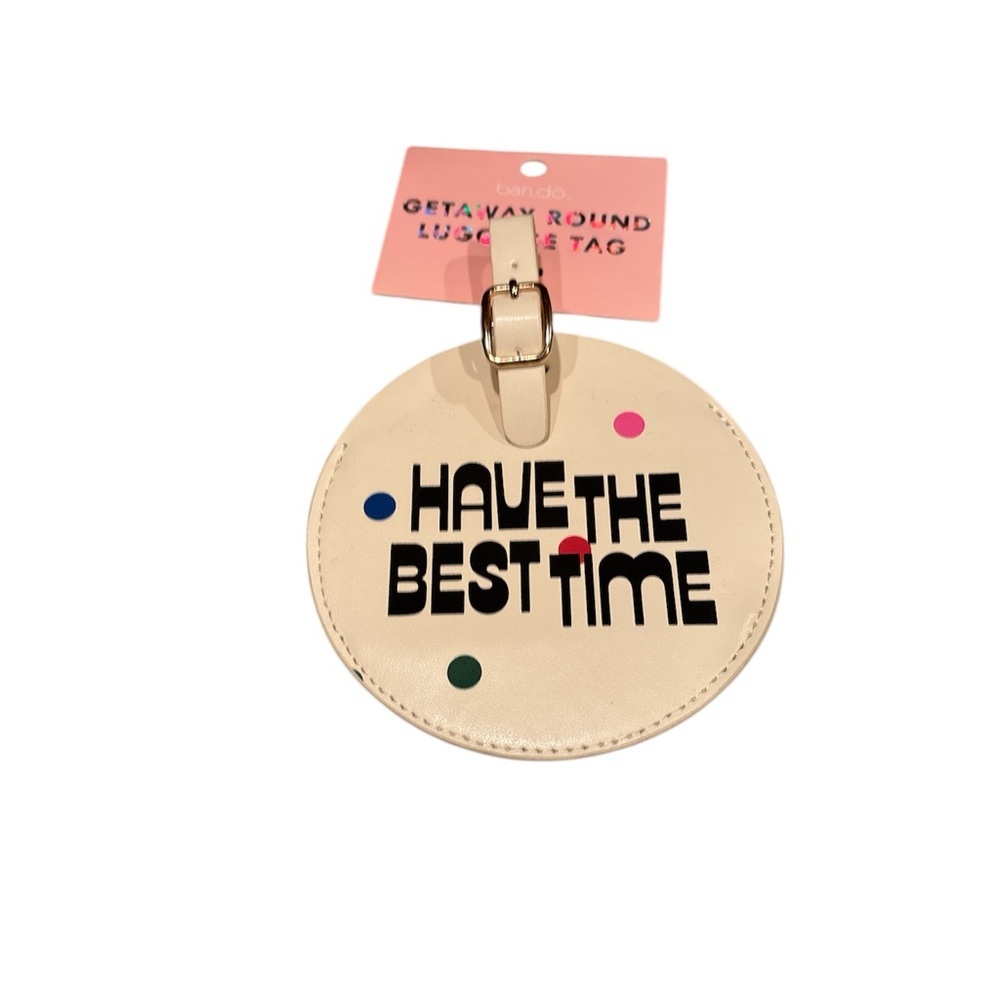 Ban.do Cream Luggage Tag